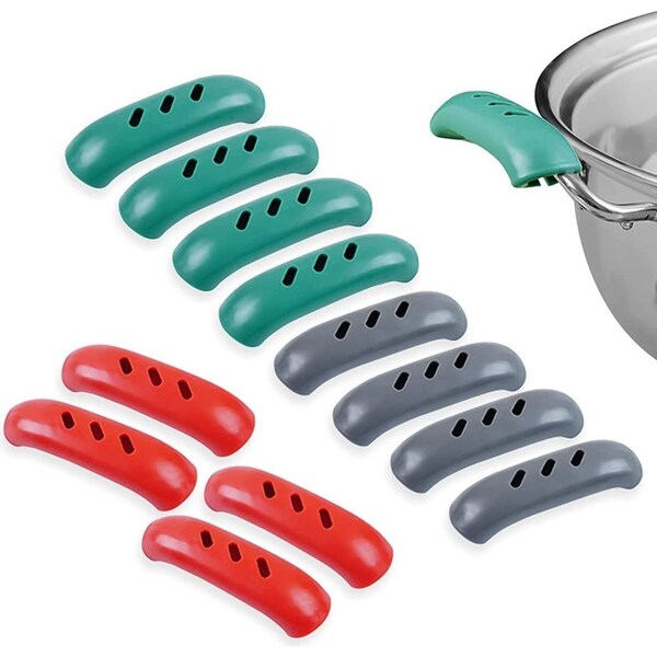 12Pcs Pot Handle Cover Silicone Pot Handle Sleeve Silicone Skillet Handle Cover