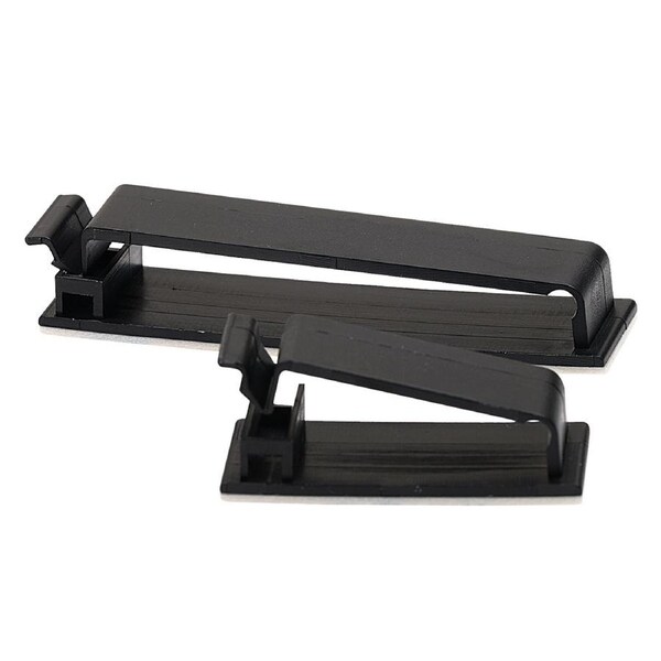 Cable Management Clips Self Adhesive Holder Mount, 46mm 77.6mm 46pcs,Black, Cord Wire Line Organizer Self-Adhesive Car Electrical Ethernet Electric