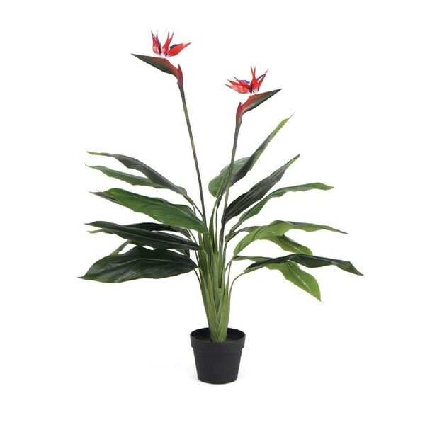 Artificial Bird Of Paradise Plant 110cm (Red Flowers)