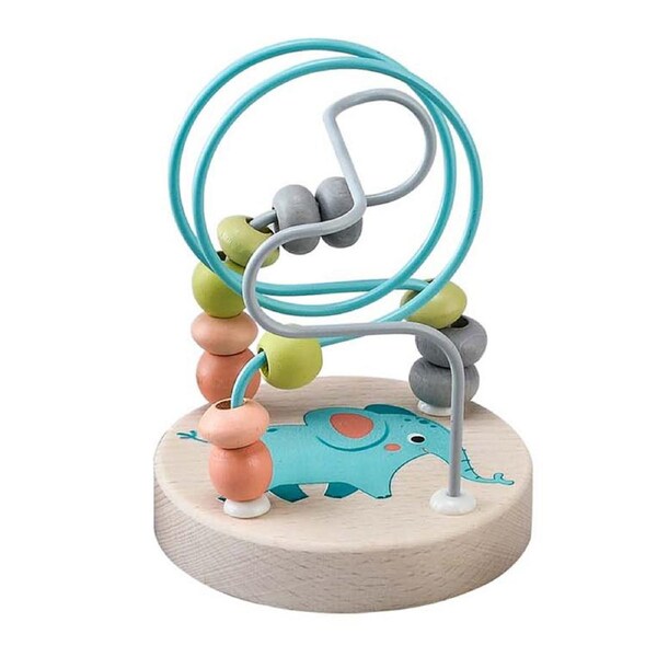 Kaper Kidz Elephant Jungle Animal Small Roller Coaster Bead Maze Kids Toy 12m+