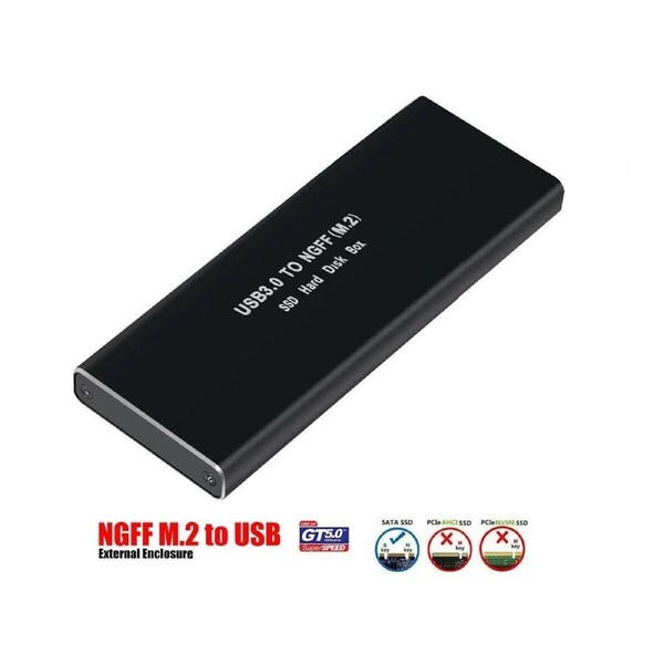 M.2 NGFF SSD SATA to USB 3.0 External Enclosure Storage Aluminium Case Adapter