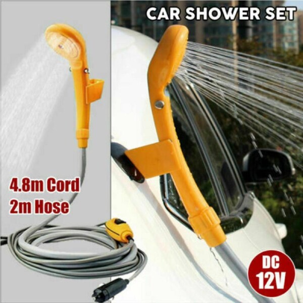 Automobile Portable Shower Set Travel Trip Camp Boat Car Caravan 12V Water Pump