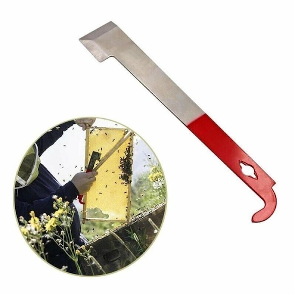 Durable Stainless Steel Bee Keeper J-Shape Hive Beekeeping Hook Scraper Tools