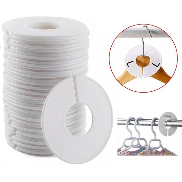 20x Blank Closet Size Dividers Round Clothing Rack Organizer Home Shop Favor