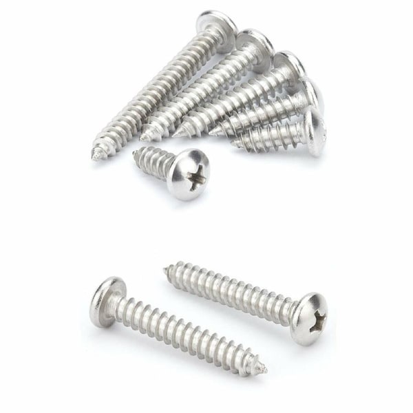 200pcs M4 304 Stainless Steel Self-Tapping Screws Assorted Kit Pan Head Set