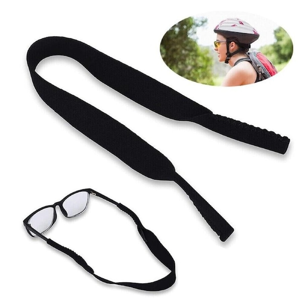 2x Sunglasses Strap Sports Band Glasses Neck Cord Neoprene Eyewear Black
