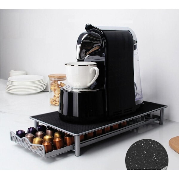 Coffee Capsules Holder Rack 40 Pods Drawer Storage Organizer Stand For Nespresso