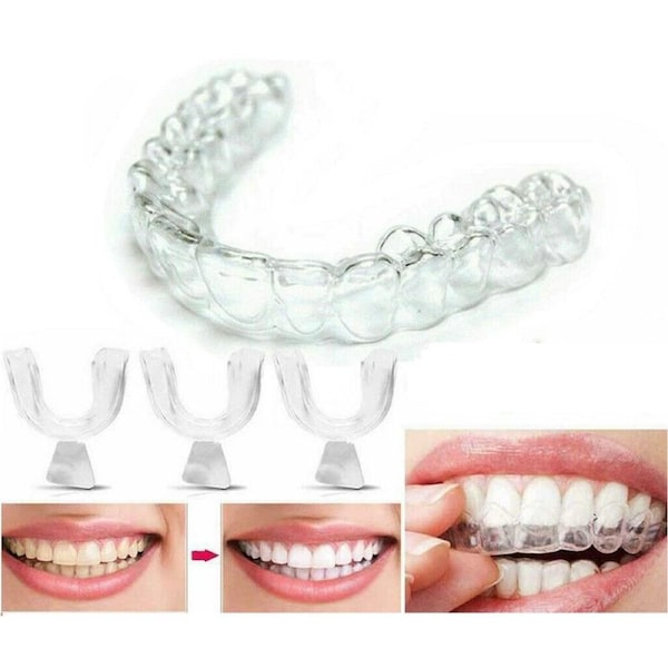 4x Teeth Grinding Mouth Guard Night Mouthguard Bruxism Clenching Sleeping Dental
