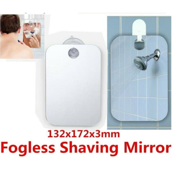 Anti-Fog Fog Free Shower Mirror Fogless Shaving Shave Mirror Bathroom 17X13cm