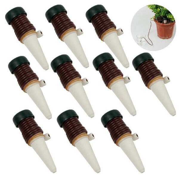 10x Automatic Watering Spikes System Houseplant Garden Plant Self-Watering Syste