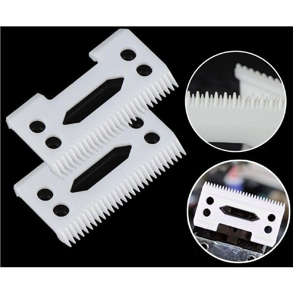 2x Clipper Blades Ceramic Cutter Blade Magic Clip 2 Holes For Wahl High Quality