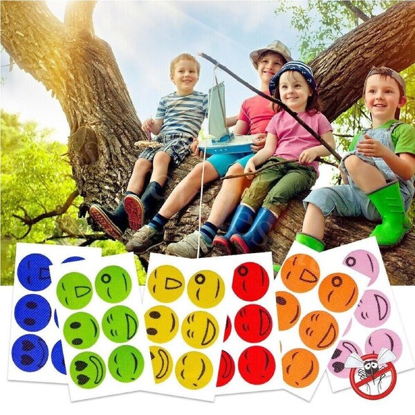 60x Mosquito Repellent Emoji Stickers Anti-Toxic Patches Insect Bug Repeller