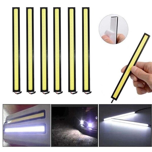 12V Waterproof White DRL LED Strip Lights Bars Camping Caravan Boat Car COB
