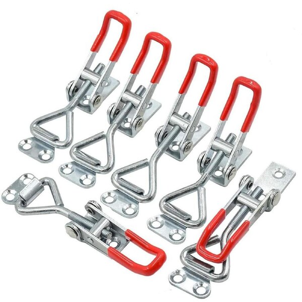 4Pcs Pull Over Centre Latch Trailer Toggle Overcentre Latch Fastener Door Hook