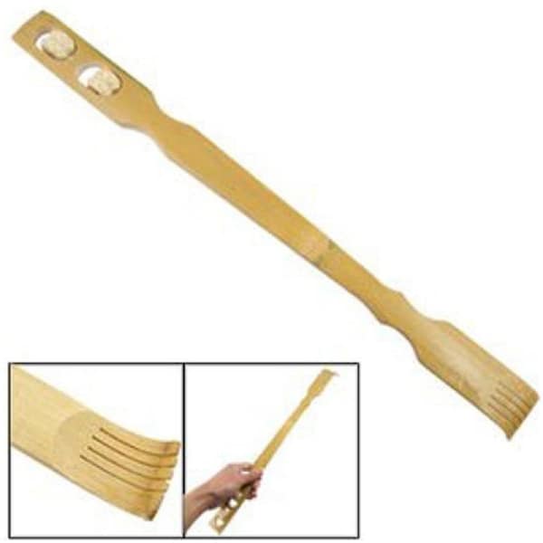 2pcs Long Wooden Bamboo Scratch Back Scratcher Rack Body Massage Itchy Relieve