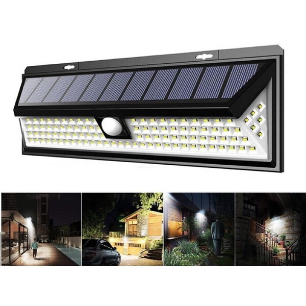 118 LED Solar Powered Motion Sensor Security Light Waterproof Garden Lamp Lights