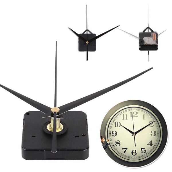 2x Silent Clock Mechanism DIY Quartz Movement Wall Motor Long Spindle Repair Kit