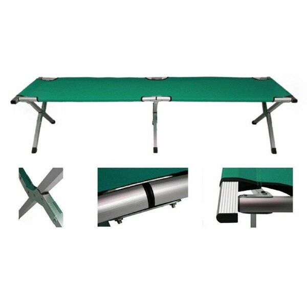 Folding Camping Bed Stretcher Light Weight Camp Portable Lightweight w/Carry Bag