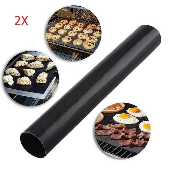 BBQ Grill Oven Liner Non-stick Reusable - 2 Pieces