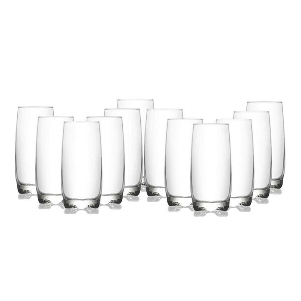 12 x Clear Glass Tumbler 390ml