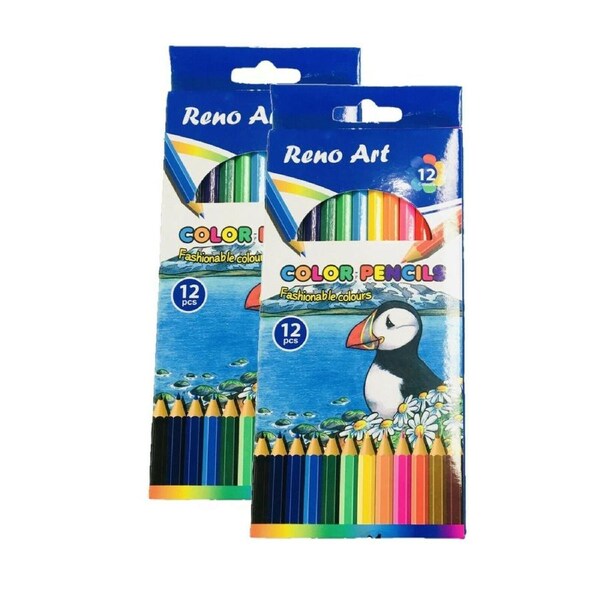 24 Coloured Pencils Set Art Supplies Case