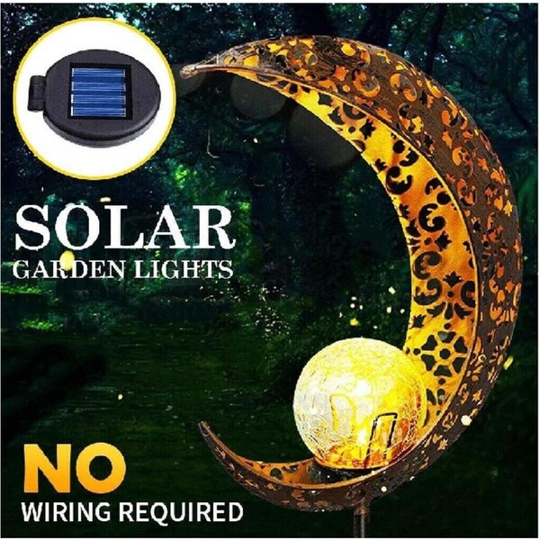 Solar Lights Outdoor Garden Decor Path Patio Solar Lights Moon Lamp Waterproof