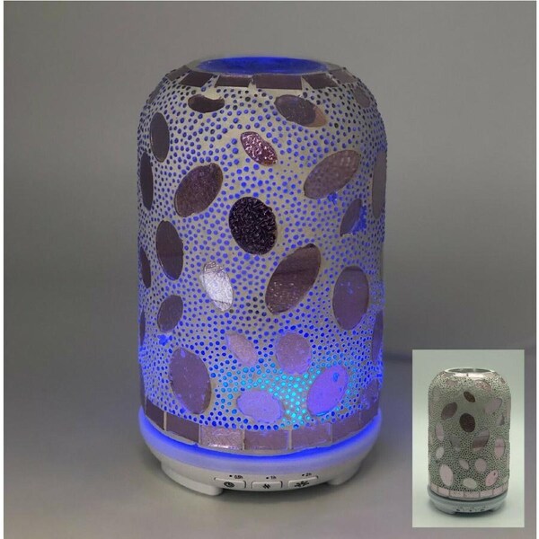 Rose Gold Pebble Glass Mosaic Electric Essential Oil Diffuser Small