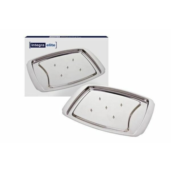 Stainless Steel Roast Meat Food Carving Tray 5 Spikes Kitchen Cooking 35x26cm