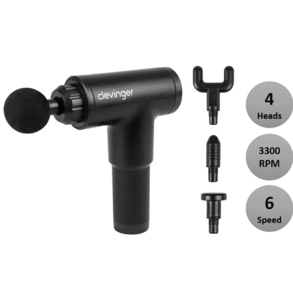 1PC Massage Gun Electric Massager Vibration Muscle Therapy 4 Heads Comfort Sports Recovery