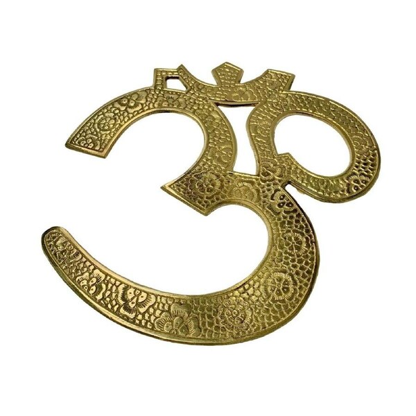 Om Aum Sign Carved Wall Door Hanging Tibetan Buddhism Hinduism Symbol Hang