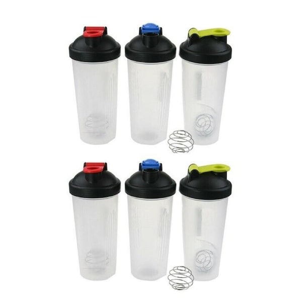 6x Protein Shaker Supplement Drink 600ml