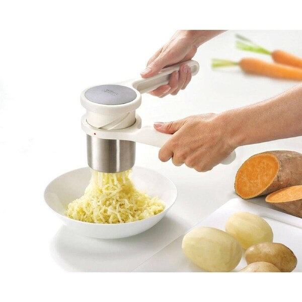 JOSEPH JOSEPH 20100 HELIX HAND HELD POTATO RICER WHITE