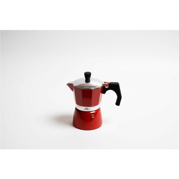 Coffee Culture Italian Stove Top Coffee Espresso Maker Percolator 3 Cup Red