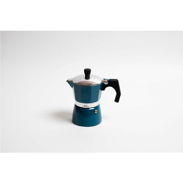 Coffee Culture Italian Stove Top Coffee Espresso Maker Percolator 3 Cup Blue