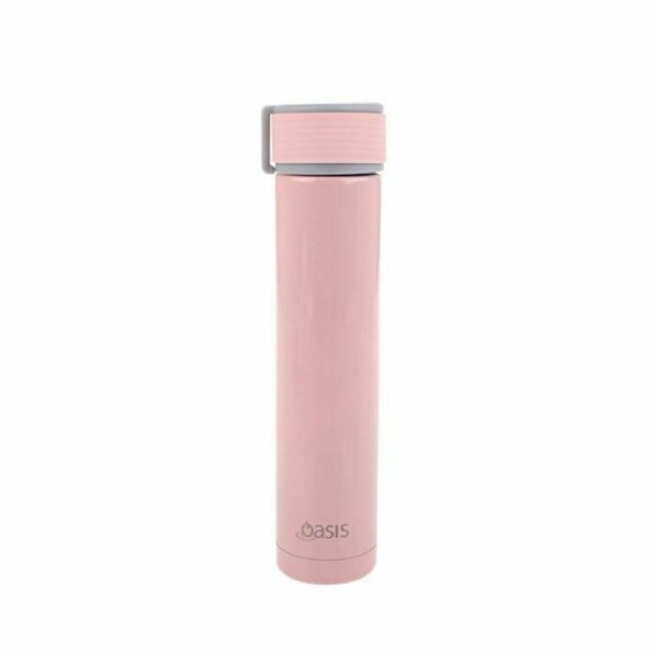 Oasis Skinny Mini Stainless Steel Double Wall Insulated Bottle 250ml Pink