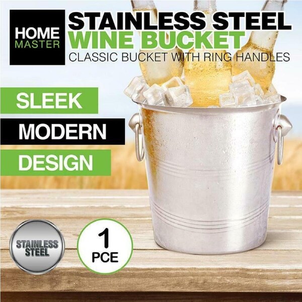 Large Stainless Steel Ice Bucket Sparkling Wine Champagne Cooler Bowl 21cm