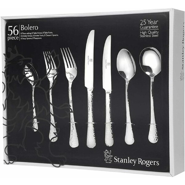 STANLEY ROGERS 56 Pieces Bolero Cutlery Gift Boxed Set Fork Knife Spoon