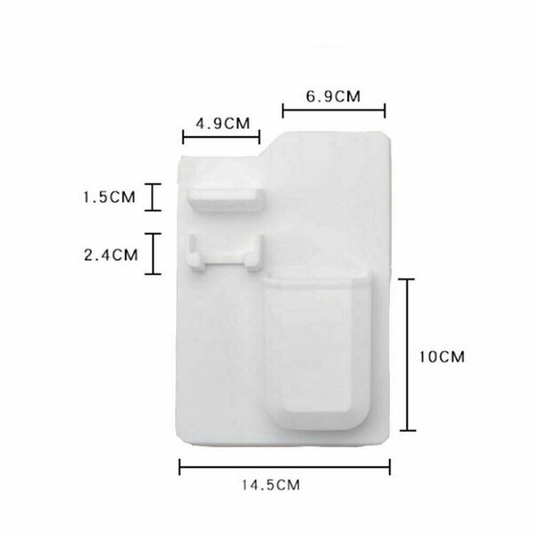 Space Toothbrush Holder Shower Organizer Silicone Bathroom Storage Razor White