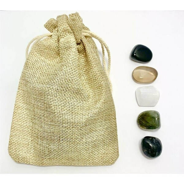 Power & Protection Crystal Tumbled Set Crystal Reiki Quartz Healing