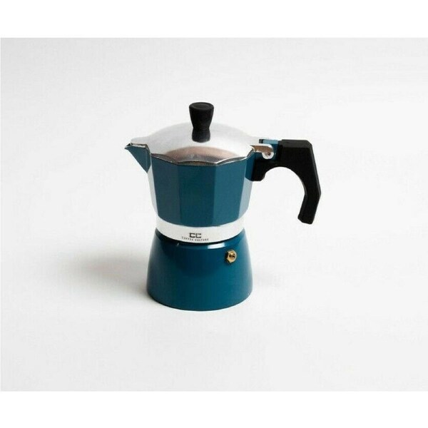 Coffee Culture Italian Stove Top Coffee Espresso Maker Percolator 6 Cup Blue