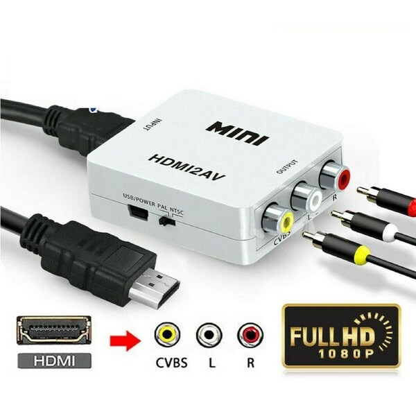 1080p HDMI to RCA Video Cable Converter
