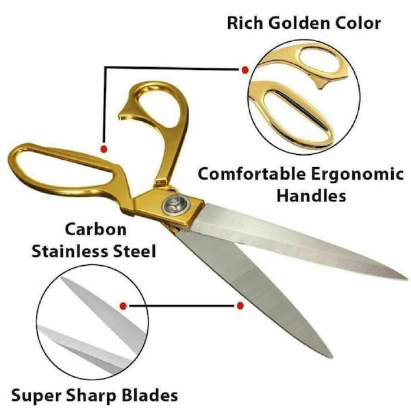 9.5" Scissors Tailor Dressmaking Sewing Cutting Trimming Fabric Cutting Shear