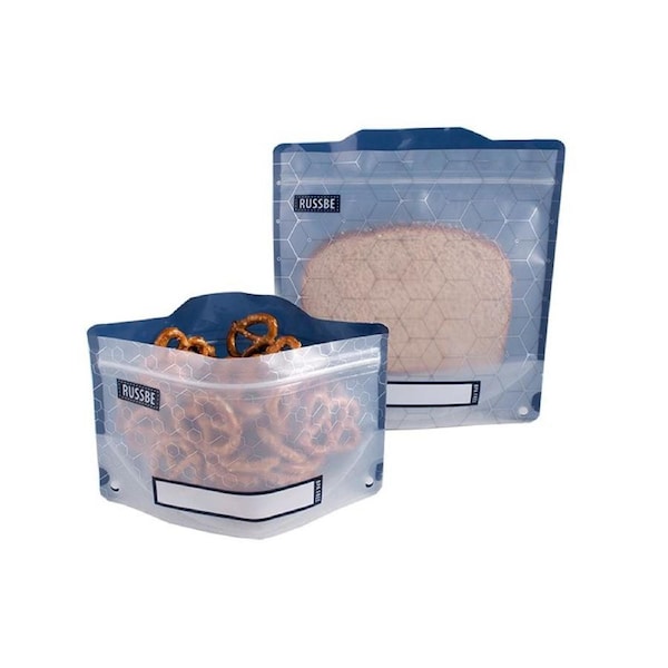 Set of 4 Reusable Snack & School Sandwich Pouches, Reusable lunch bag BPA Free