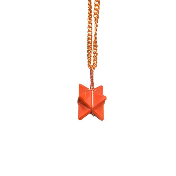 Red Jasper Merkaba Crystal Pendant Copper Necklace Gemstone Jewellery