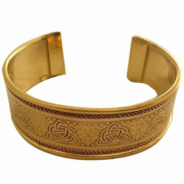 Triquetra Pattern Brass Bracelet Protection Jewellery Gift