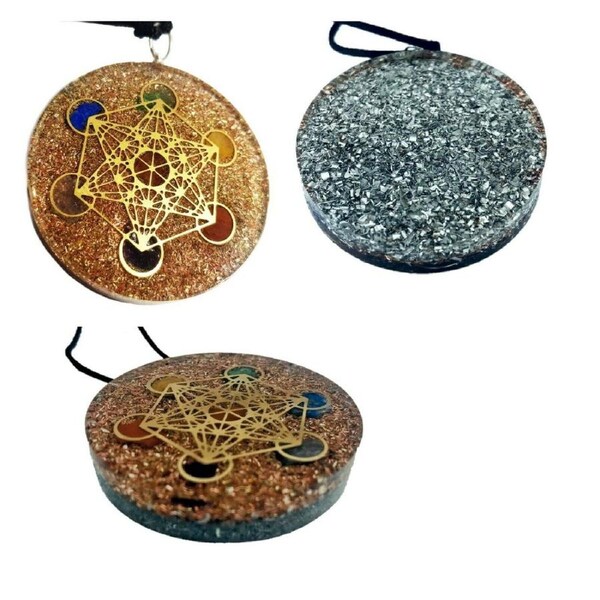 Orgonite Pendant Orgone Metatron Cube Sacred Geometry Reiki Spiritual Energy