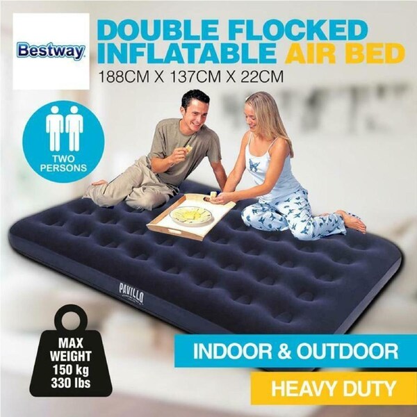Bestway Double Inflatable Air Bed Heavy Duty Durable Camping