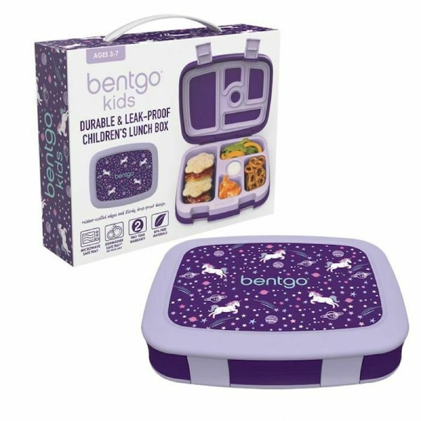 Bentgo Kids Lunch Box With Compartment Bento-Style Container Leak-Proof Unicorns