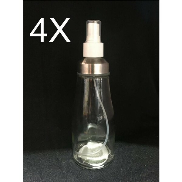 4Pcs Olive Oil And Vinegar Spray Dispenser Glass Bottle 320ml