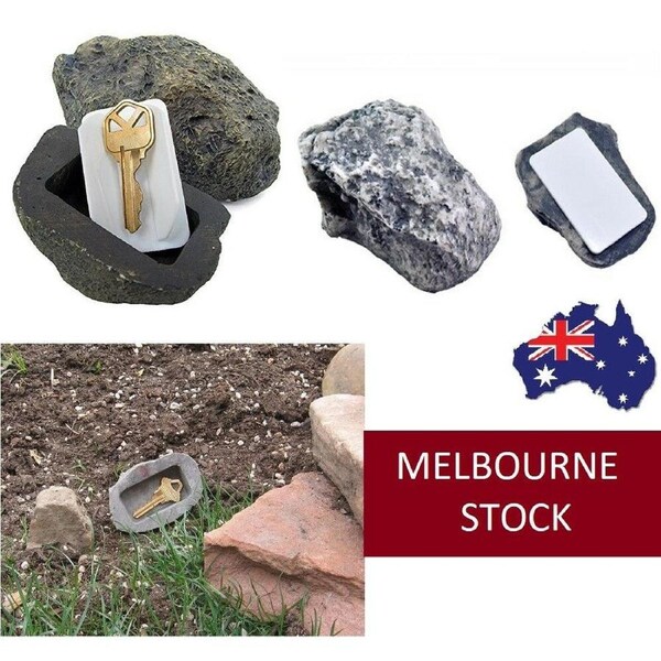Key Hider Hideaway Artificial Fake Rock Real Look Stone Outdoor Safe AU Stock